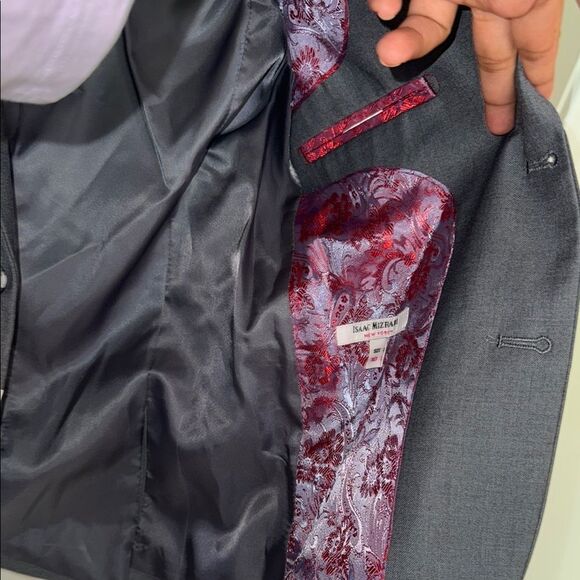 Isaac Mizrahi BOYS Gray classic blazer size 10 NWT - Picture 6 of 11